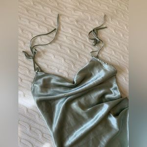 Beautiful satin dress.